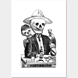 Tequila Skeleton Posters and Art
